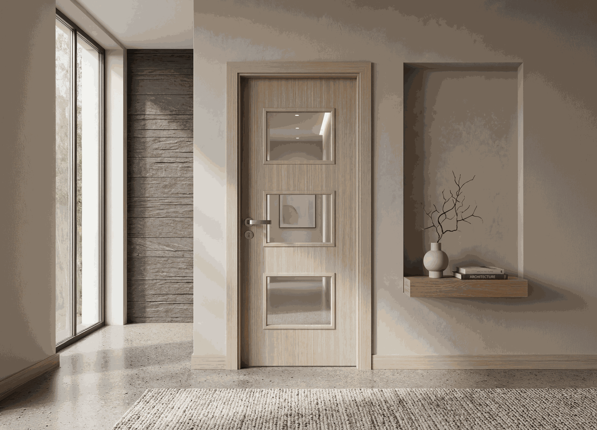 WPC Doors in UAE | Architectural Door Systems | ABC INTERIORS